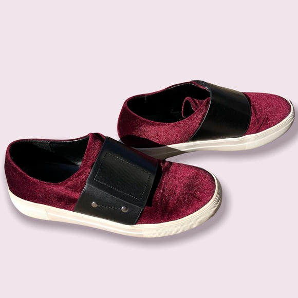 Velvet Slip-On Tennis Shoes - Picture 1 of 13